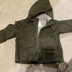 Old navy green thin fall or spring jacket 12-18 month